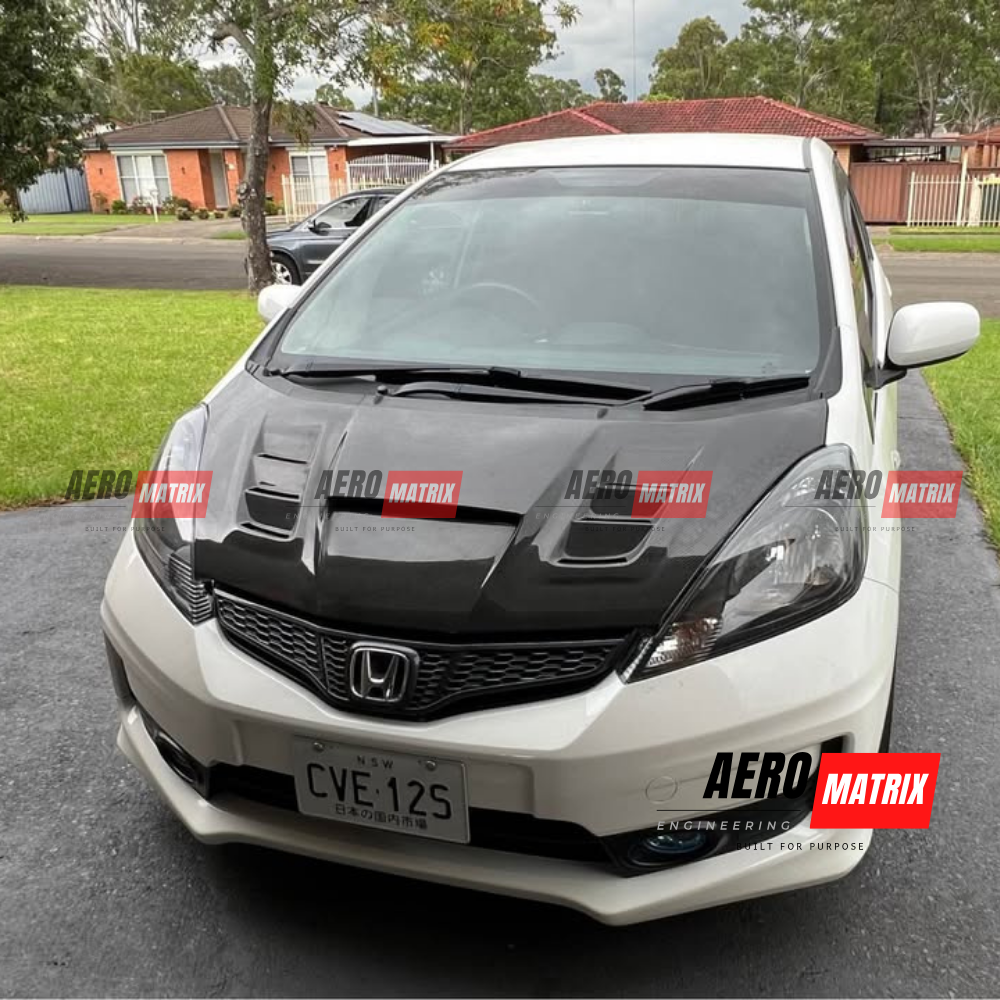Honda Jazz GE 2008–2013 Evo Style Bonnet (Carbon Fibre)