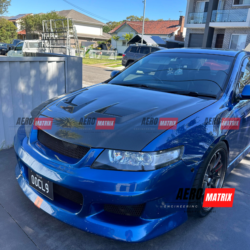 Honda Accord Euro CL7/CL9 2003–2007 J's Racing Style Bonnet (Carbon Fibre)