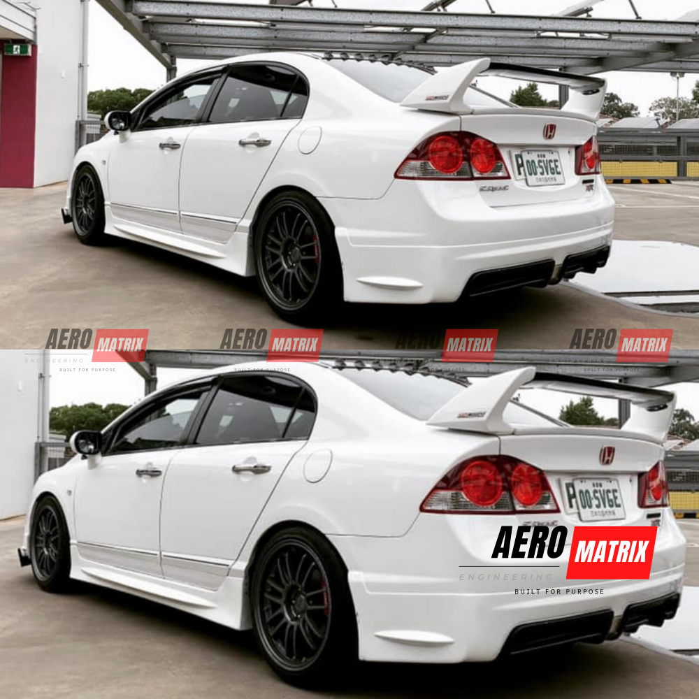 Honda Civic FD2 2006–2011 Mugen RR Style Side Skirt (ABS Plastic)