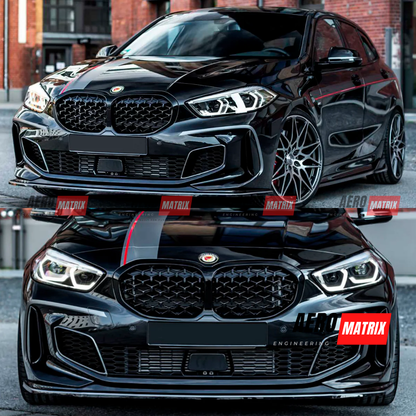 BMW 1 Series F40 M Sport / 128ti / M135i 2019–2024 Front Lip (Gloss Black)