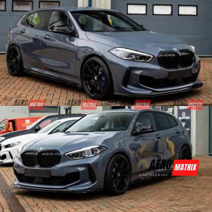 BMW 1 Series F40 M Sport / 128ti / M135i 2019–2024 Front Lip (Gloss Black)