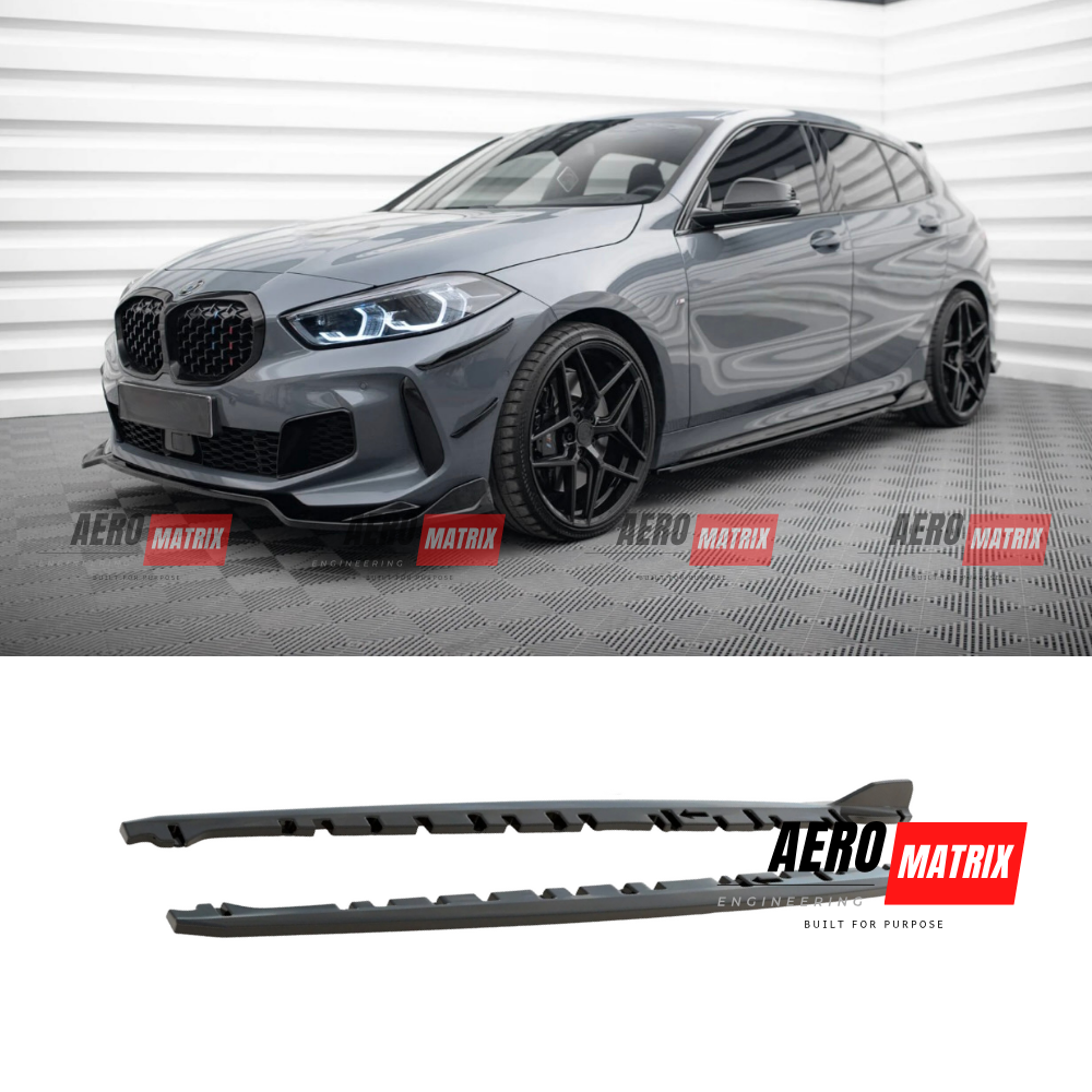 BMW 1 Series F40 M Sport / 118i / 128ti / M135i 2019–2024 Side Skirting (Gloss Black)