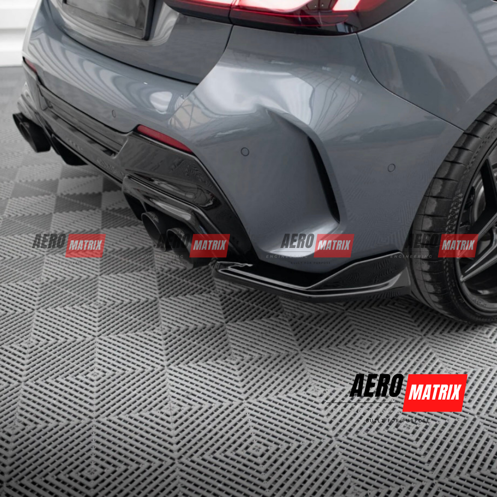 BMW 1 Series F40 2019–2024 M-Pack / 128ti / M135i – Rear Splatter (Gloss Black)