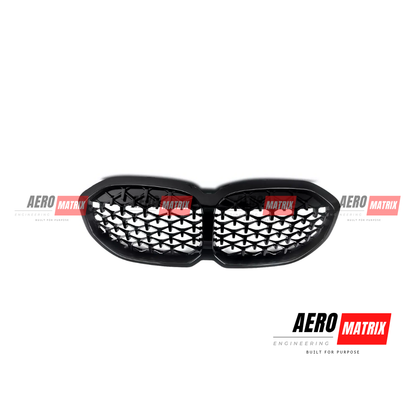 BMW 1 Series F40 M Sport / 118i / 128ti / M135i 2019–2024 Diamond Pattern Grille (Gloss Black)
