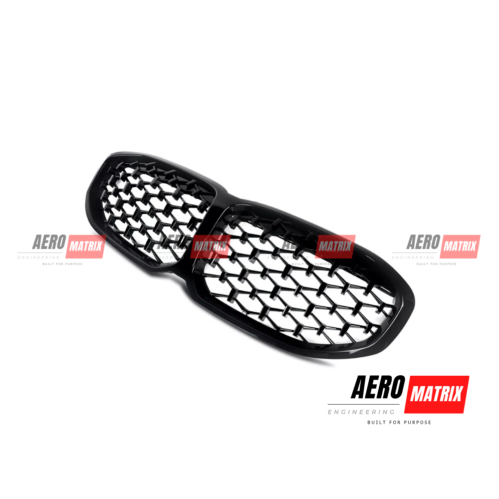 BMW 1 Series F40 M Sport / 118i / 128ti / M135i 2019–2024 Diamond Pattern Grille (Gloss Black)