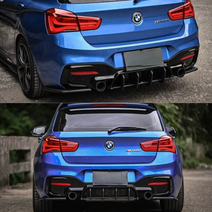 BMW F20 M140i LCI 2015–2019 Rear Diffuser (Gloss Black)