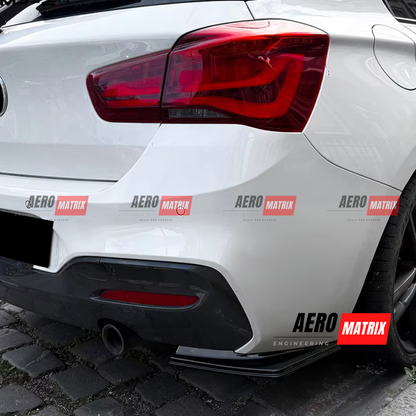 BMW F20 1 Series LCI 2015–2019 – Rear Splatter (Gloss Black)