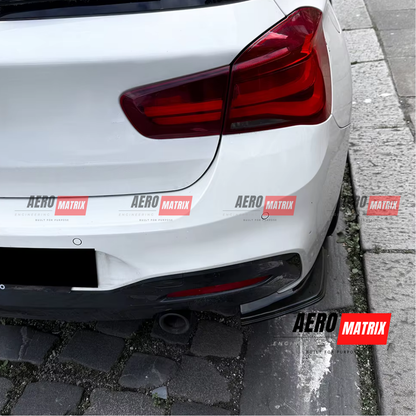 BMW F20 1 Series LCI 2015–2019 – Rear Splatter (Gloss Black)