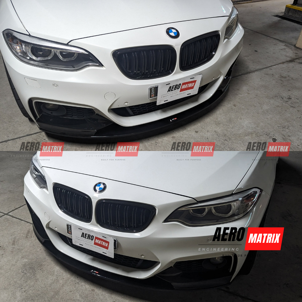 BMW 2 Series F22/F23 2014–2021 – Front Lip (Gloss Black)