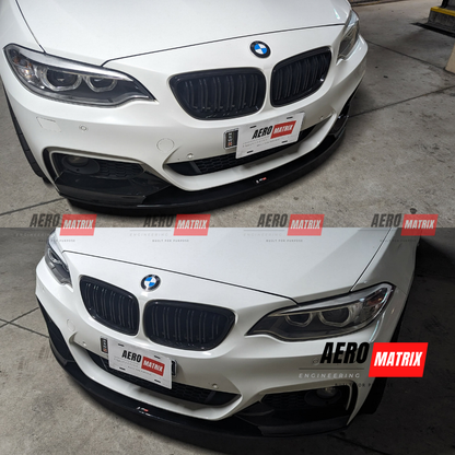 BMW 2 Series F22/F23 2014–2021 – Front Lip (Gloss Black)