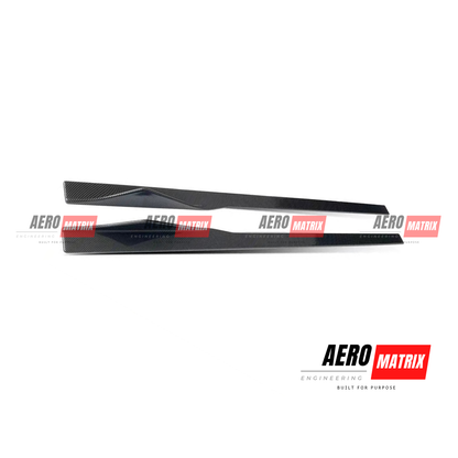 BMW 2 Series F22/F87 2014–2021 – Side Skirting (Carbon Fibre Gloss)