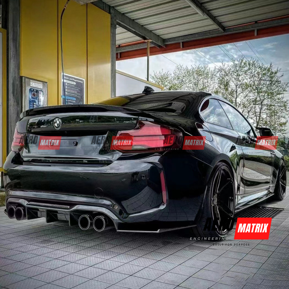 BMW 2 Series F87 M2 2016–2021 – Rear Diffuser (Gloss Black)