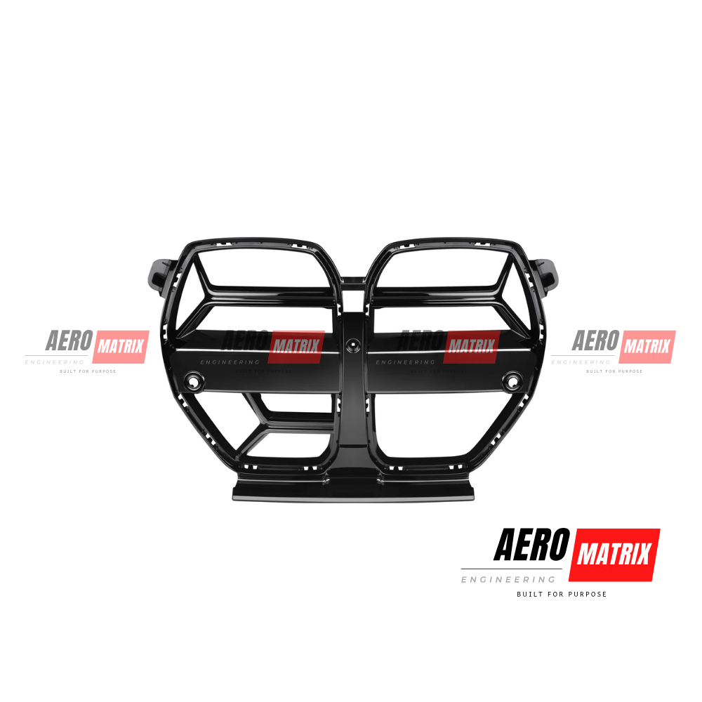 BMW 3 and 4 Series G80/G82 Grille without ACC – Carbon Fibre Gloss