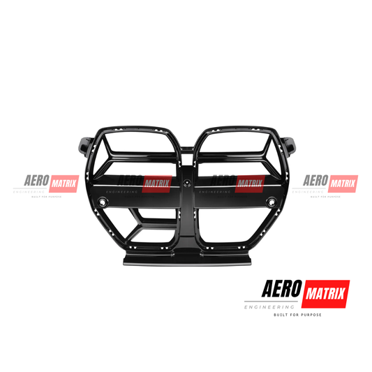 BMW 3 and 4 Series G80/G82 Grille without ACC – Carbon Fibre Gloss