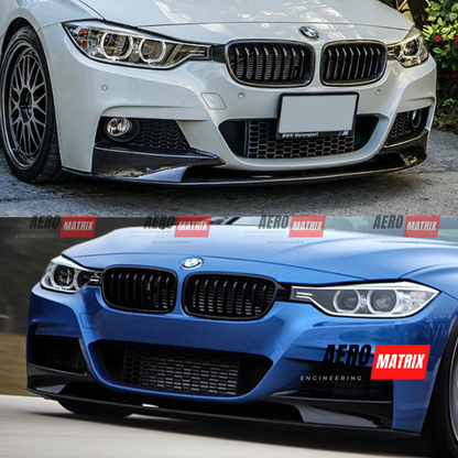 BMW 3 Series F30 / 4 Series F32 – Front Lip (Carbon Fibre Gloss)