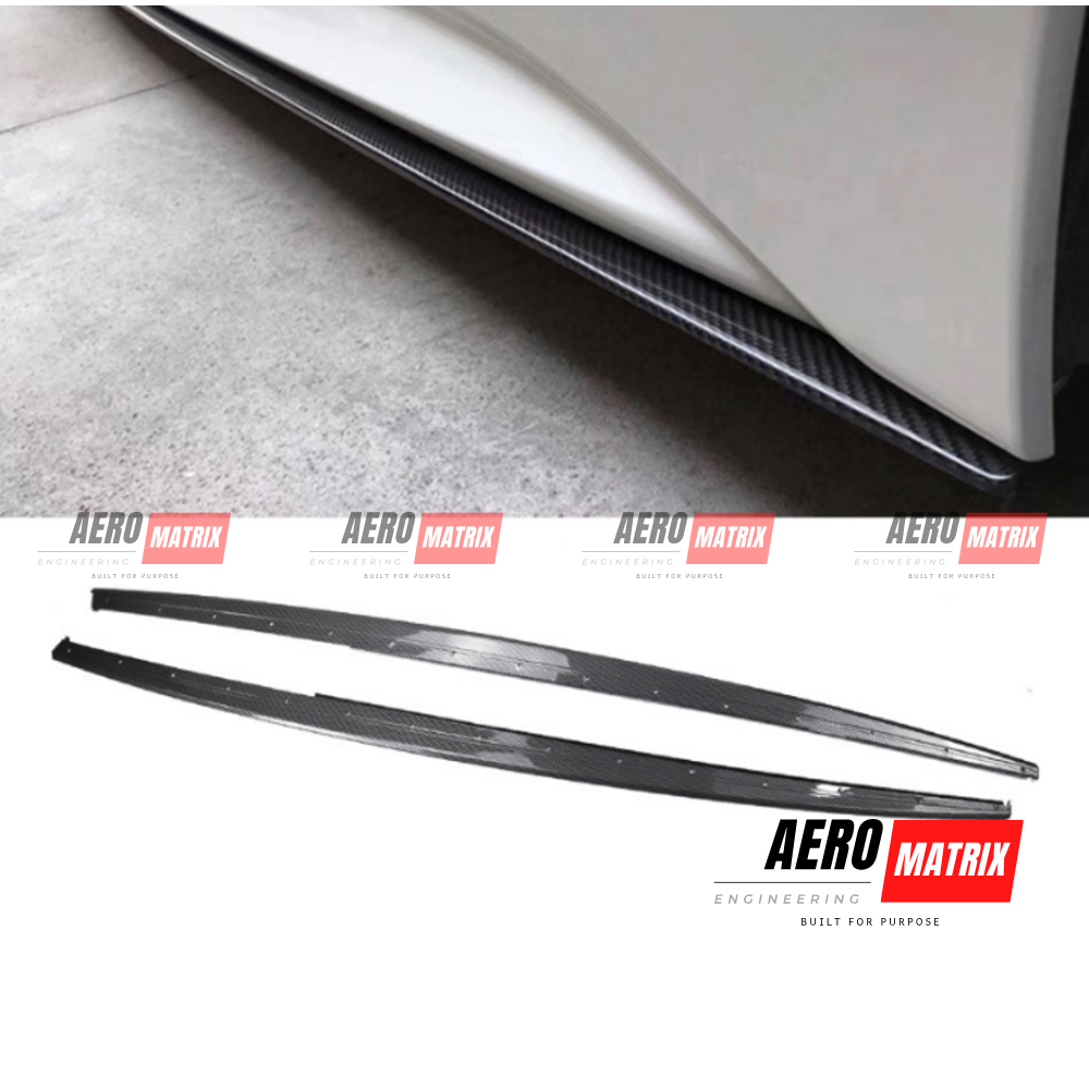 BMW M3 F80 / M4 F82 3 and 4 Series 2014–2020 Side Skirting – Gloss Black / Carbon Fibre Gloss