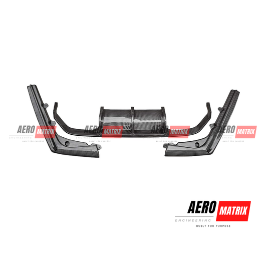 BMW M3 F80 / M4 F82 3 and 4 Series 2014–2020 Rear Diffuser – Carbon Fibre Gloss