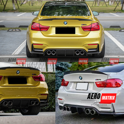 BMW M3 F80 / M4 F82 3 and 4 Series – Rear Diffuser (Carbon Fibre Gloss)