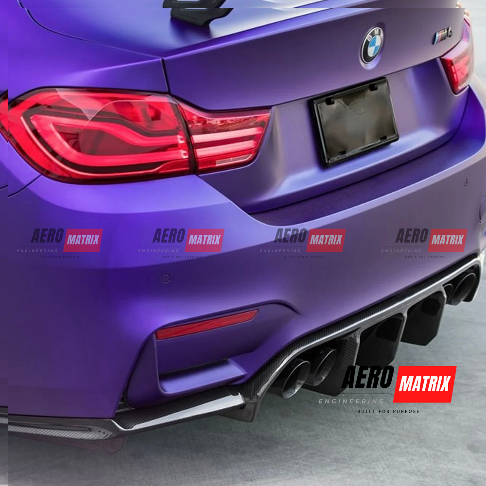 BMW M3 F80 / M4 F82 3 and 4 Series – Rear Diffuser (Carbon Fibre Gloss)