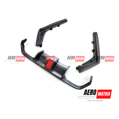 BMW M3 F80 / M4 F82 3 and 4 Series 2014–2020 Rear Diffuser – Carbon Fibre Gloss
