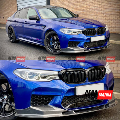 BMW M5 F90 2018–2019 – Front Lip (Carbon Fibre Gloss)