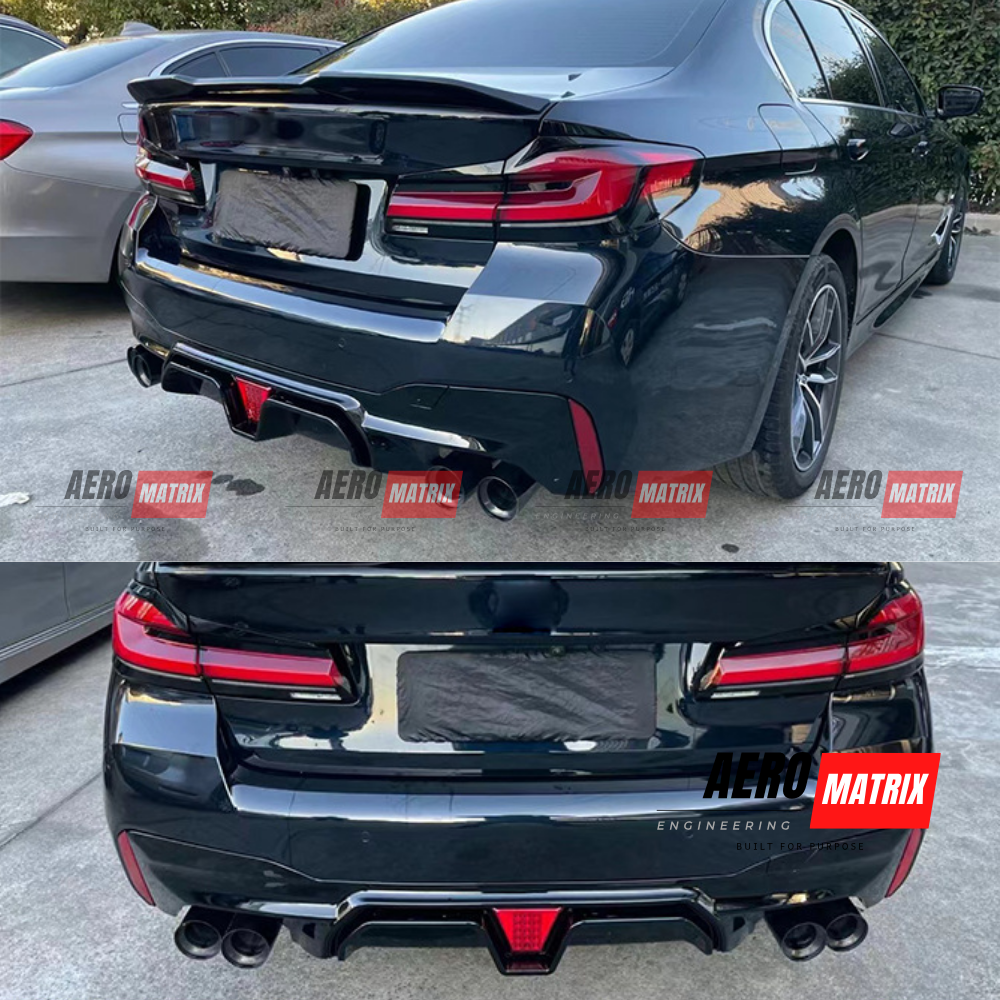 BMW M5 F90 2018–2023 – Rear Diffuser (Gloss Black)