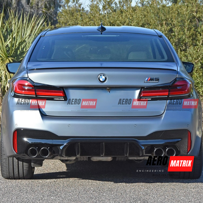 BMW M5 F90 2018–2023 – Rear Diffuser (Gloss Black)