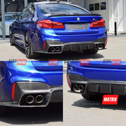 BMW M5 F90 2018–2023 – Rear Diffuser (Carbon Fibre Gloss)