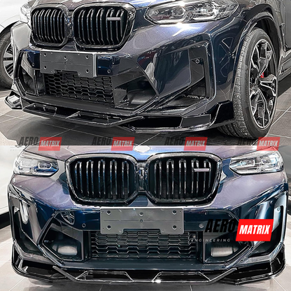 BMW X3M X4M F97/F98 2019–2022 Front Lip (Gloss Black)
