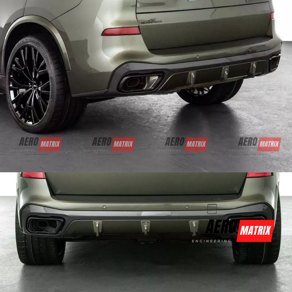 BMW X5 G05 X6 G06 X7 G07 Exhaust Muffler Tip for M Sport Bumper Bar (Gloss Black)