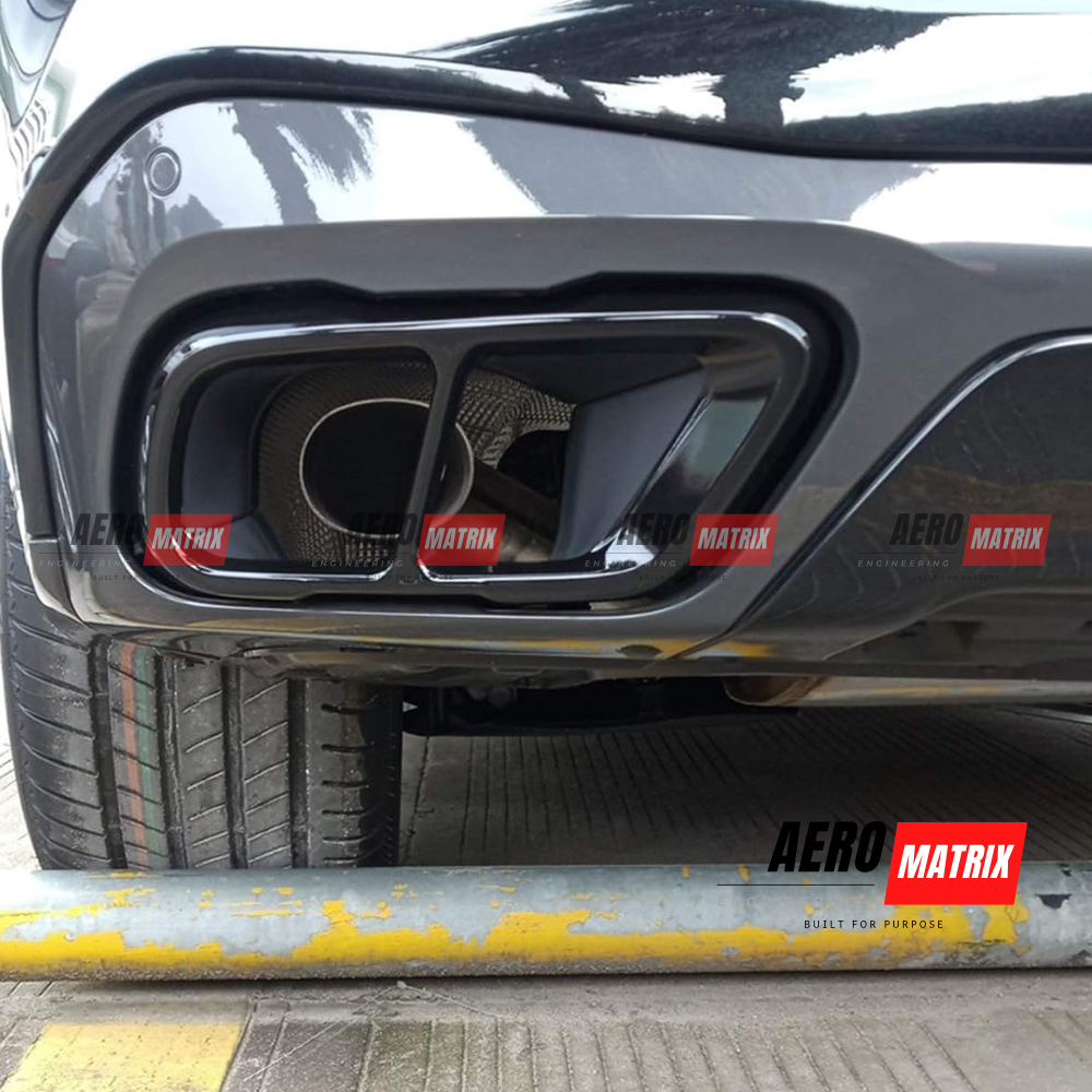BMW X5 G05 X6 G06 X7 G07 Exhaust Muffler Tip for M Sport Bumper Bar (Gloss Black)