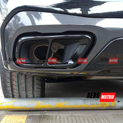 BMW X5 G05 X6 G06 X7 G07 Exhaust Muffler Tip for M Sport Bumper Bar (Gloss Black)