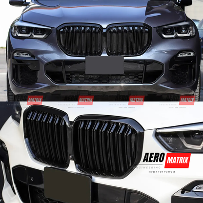 BMW X5 G05 / X5M F95 2020–2022 Pre-LCI Dual Slat Grille (Gloss Black)
