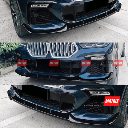 BMW X6 G06 2019–2022 Front Lip (Gloss Black)