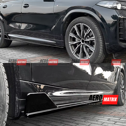 BMW X6M F96 G06 2019–2022 Side Skirting (Gloss Black)