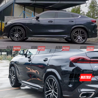 BMW X6M F96 G06 2019–2022 Side Skirting (Gloss Black)