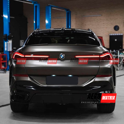 BMW X6 G06 2019–2022 Rear Diffuser (Gloss Black)