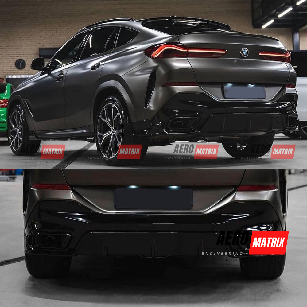 BMW X6 G06 2019–2022 Rear Diffuser (Gloss Black)