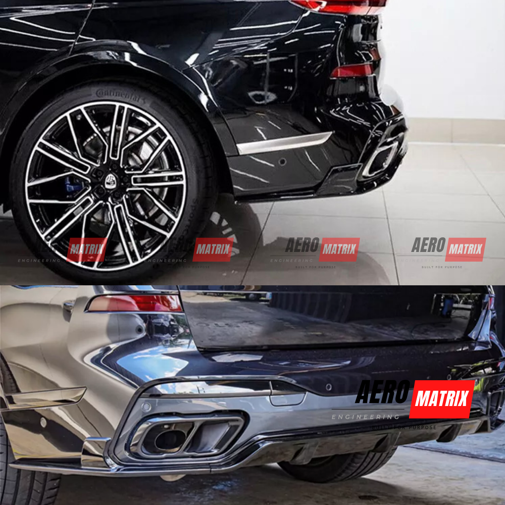 BMW X7 G07 2018–2022 Pre-LCI Rear Diffuser (Gloss Black)