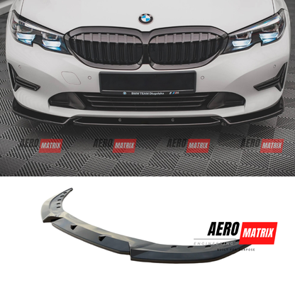 BMW G20/G21 2018–2022 M Sport Front Lip (Gloss Black)