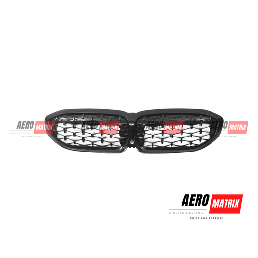 BMW G20/G21 2018–2022 Diamond Pattern Grille – Grille – Gloss Black