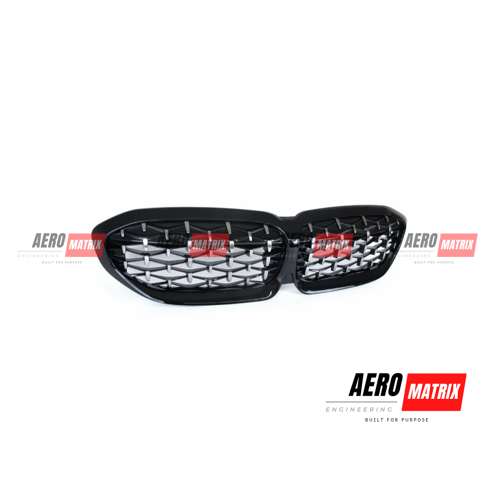 BMW G20/G21 2018–2022 Diamond Pattern Grille (Gloss Black)