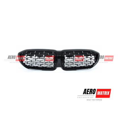 BMW G20/G21 2018–2022 Diamond Pattern Grille (Gloss Black)