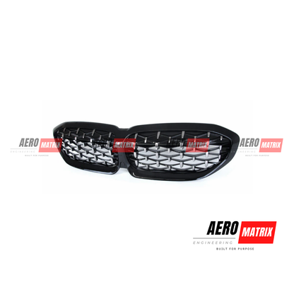 BMW G20/G21 2018–2022 Diamond Pattern Grille (Gloss Black)