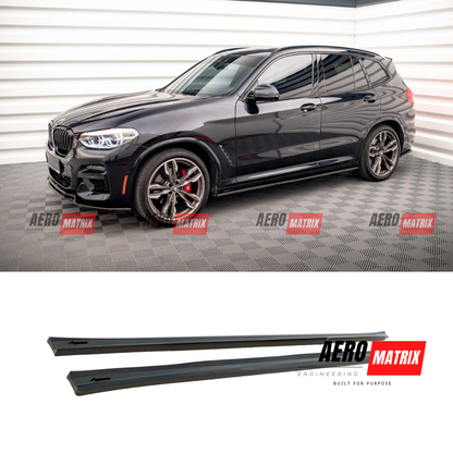 BMW X3 M40d / M40i G01 2019–2021 | X3 M-Pack G01 2018–2021 Side Skirting (Gloss Black)