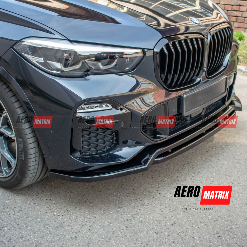 BMW X5 G05 M-Pack 2018–2023 Front Lip (Gloss Black)