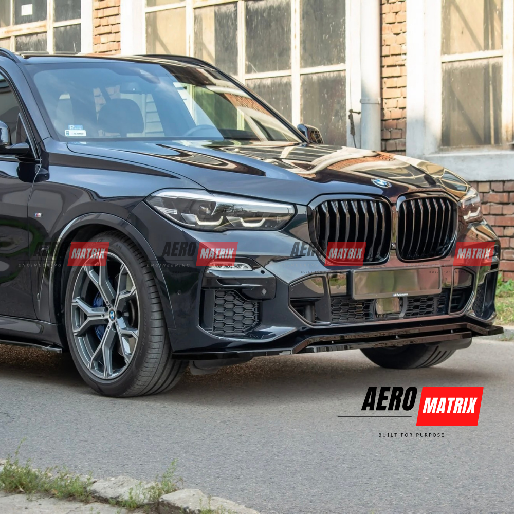 BMW X5 G05 M-Pack 2018–2023 Front Lip (Gloss Black)