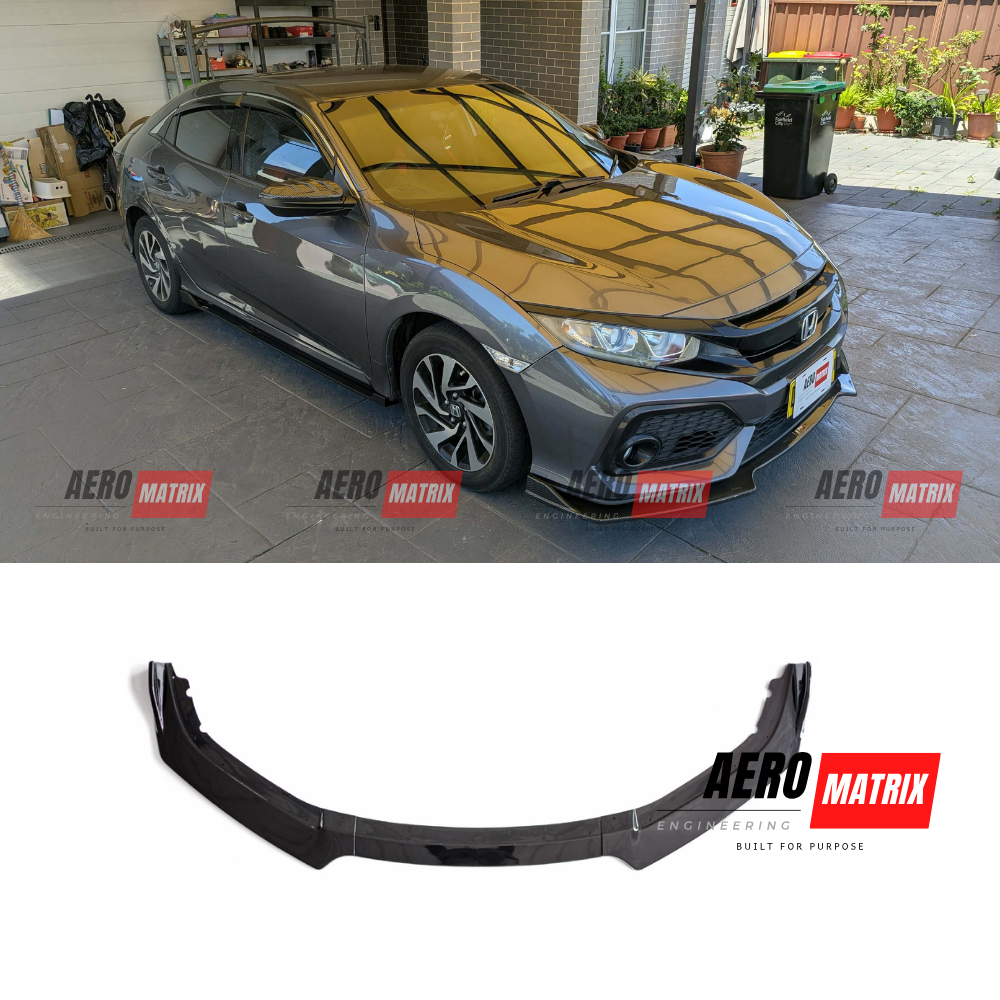 Honda Civic FK7 2017–2021 AME V2 Front Lip (Carbon Fibre Gloss)