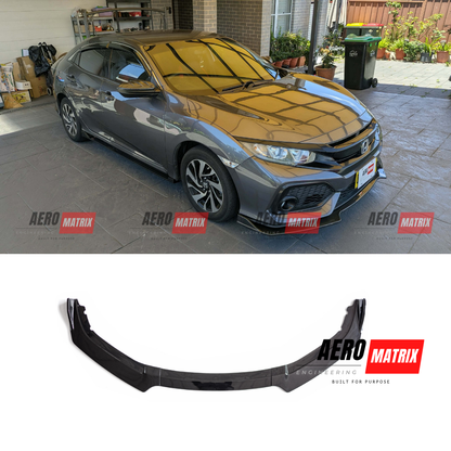Honda Civic FK7 2017–2021 AME V2 Front Lip (Carbon Fibre Gloss)
